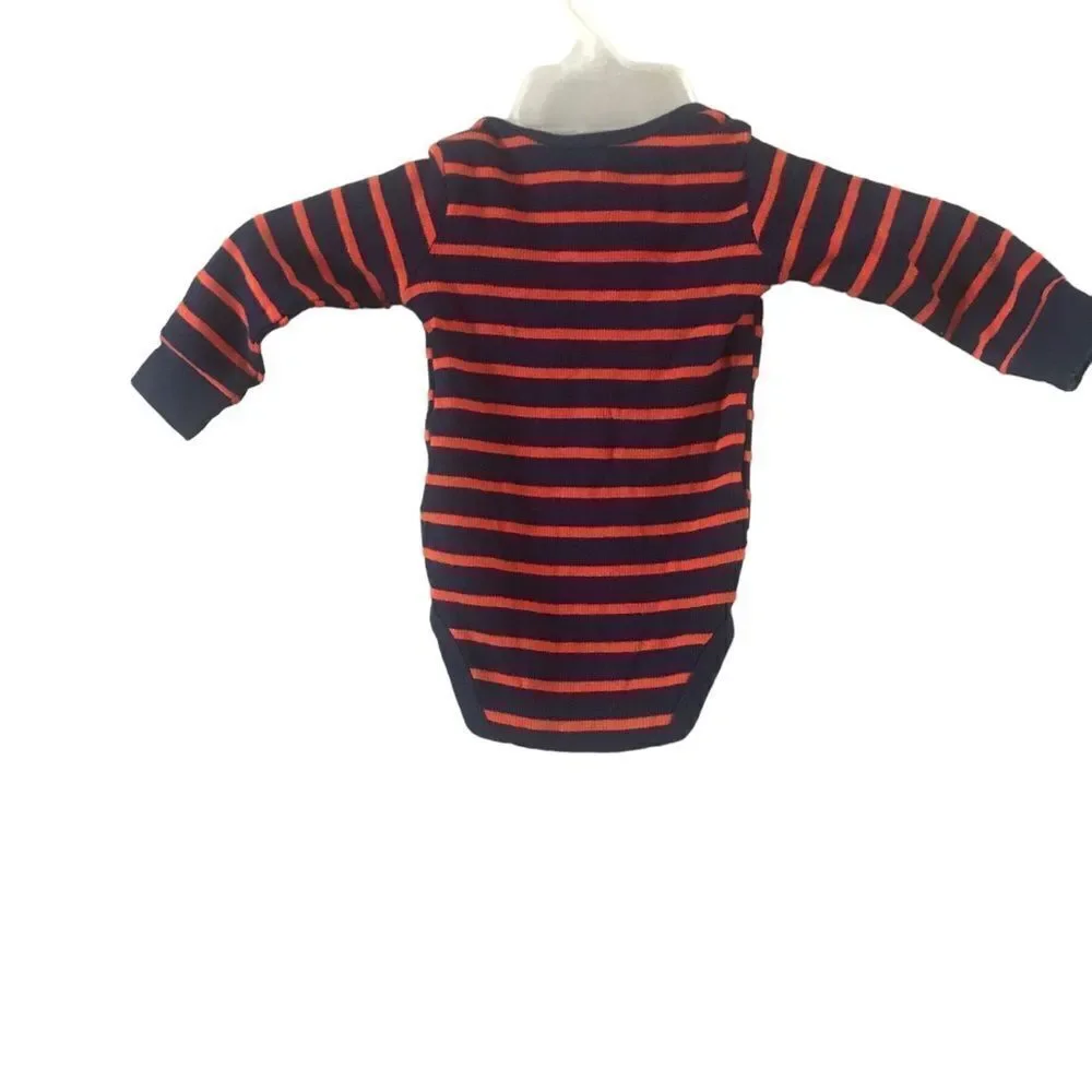 Carter's Size 12 Months Long Sleeve Onesie Blue and Orange